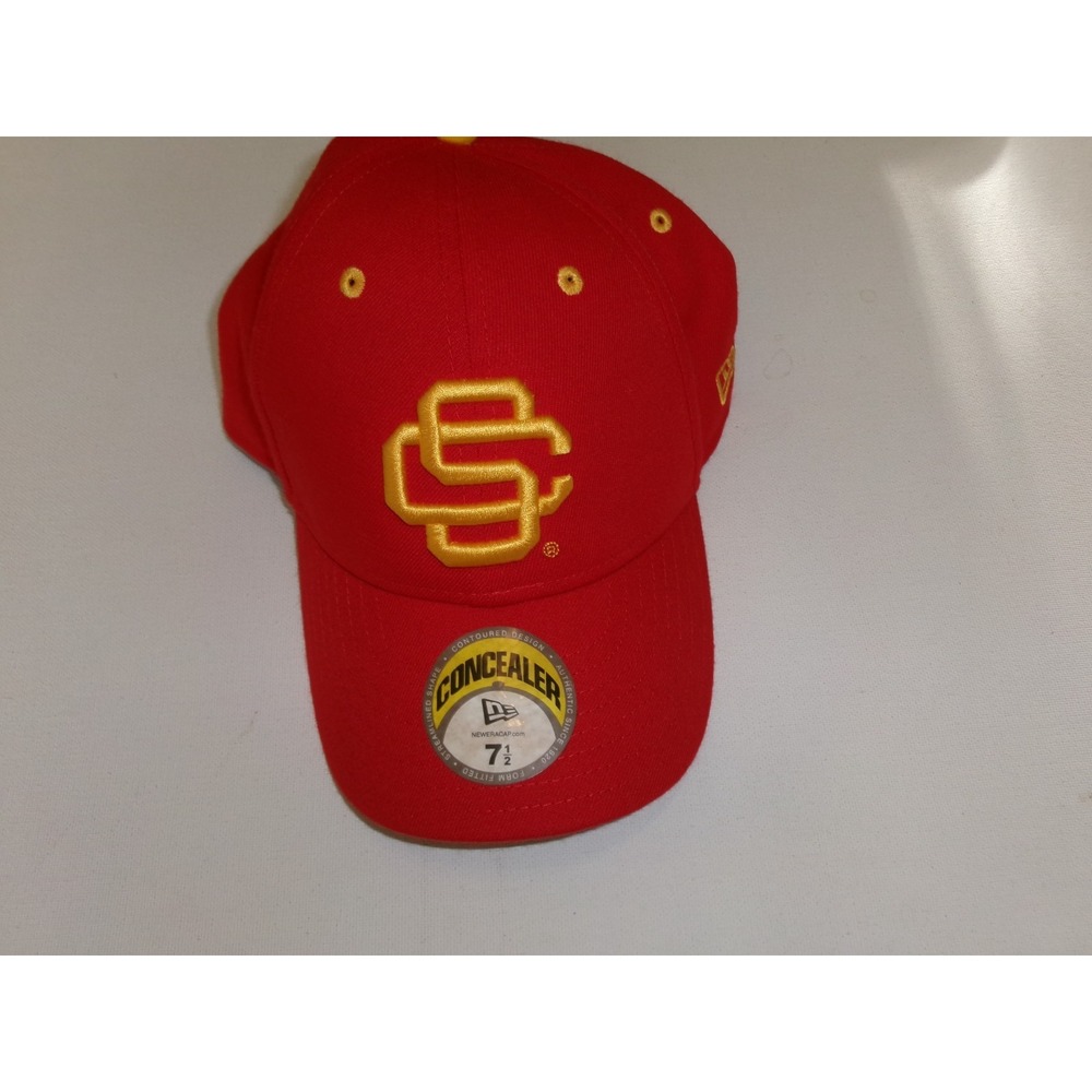 USC TROJANS NEW ERA CONCEALER  2009 FITTED  Y2K 00S HAT CAP VINTAGE S3